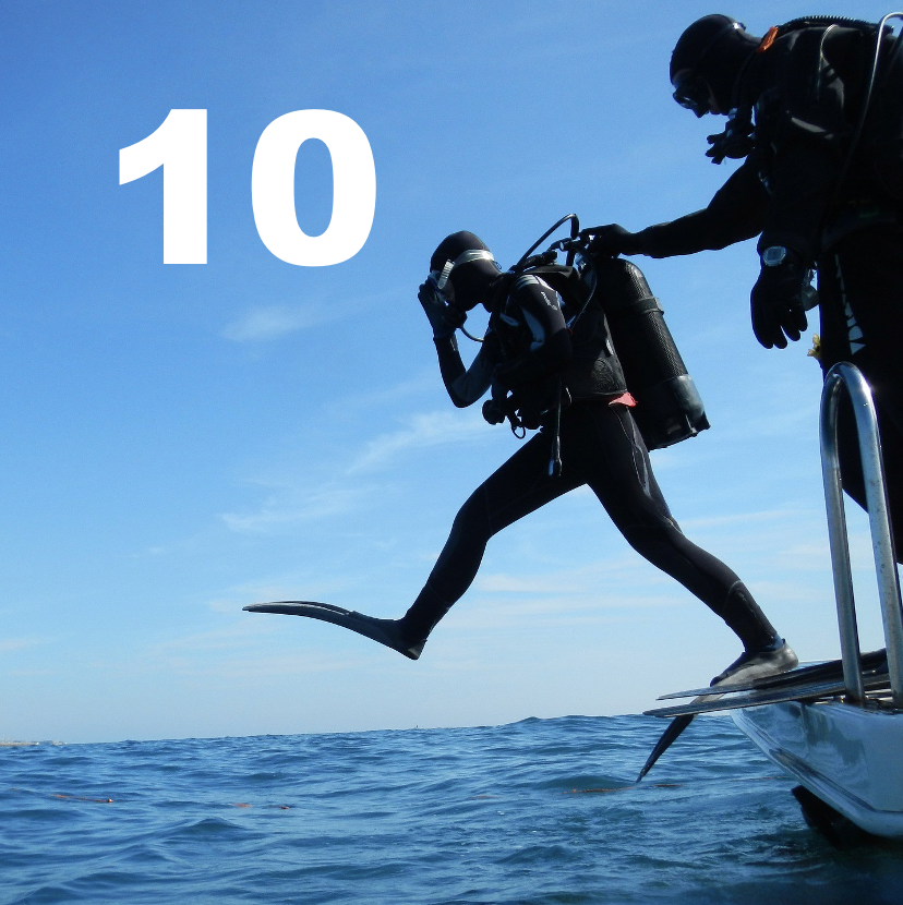 10 duiken met de boot of van de kant