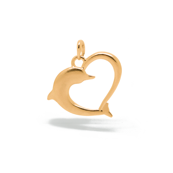 Dolphin heart pendant