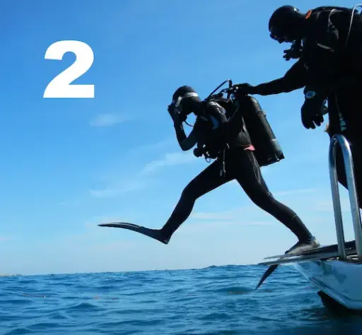 2 plongées depuis bateau ou plage