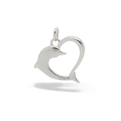 Dolphin heart with stones 